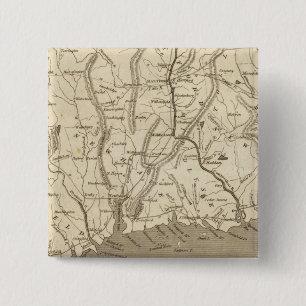 Chapa Cuadrada Mapa de Connecticut por Arrowsmith