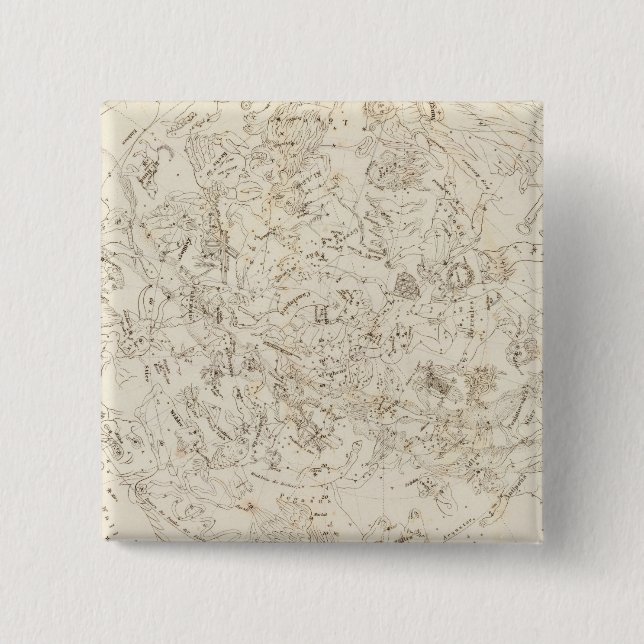 Chapa Cuadrada Mapa de constelaciones (Anverso)