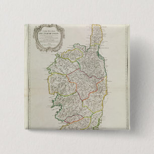 Chapa Cuadrada Mapa de Córcega