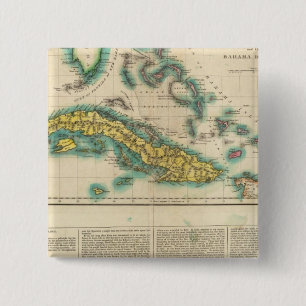 Chapa Cuadrada Mapa De Cuba Y Las Islas Bahama