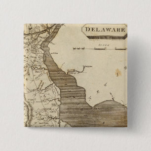 Chapa Cuadrada Mapa de Delaware de Arrowsmith