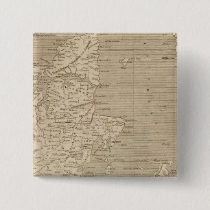 Chapa Cuadrada Mapa de Dinamarca por Arrowsmith