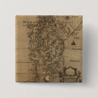 Chapa Cuadrada Mapa de época de la bahía de Chesapeake (1778)