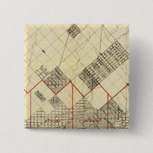 Chapa Cuadrada Mapa de esquema de Duluth y los suburbios