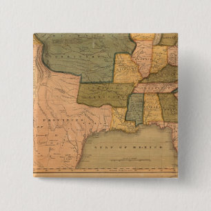 Chapa Cuadrada Mapa de Estados Unidos con George Washington