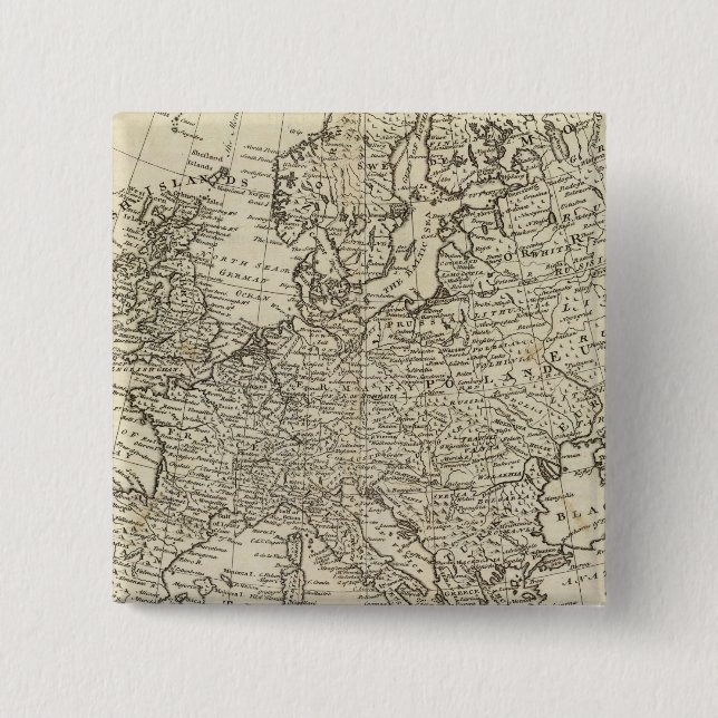 Chapa Cuadrada Mapa de Europa 3 (Anverso)