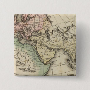 Chapa Cuadrada mapa de Europa, África del Norte y el Sudeste Asi