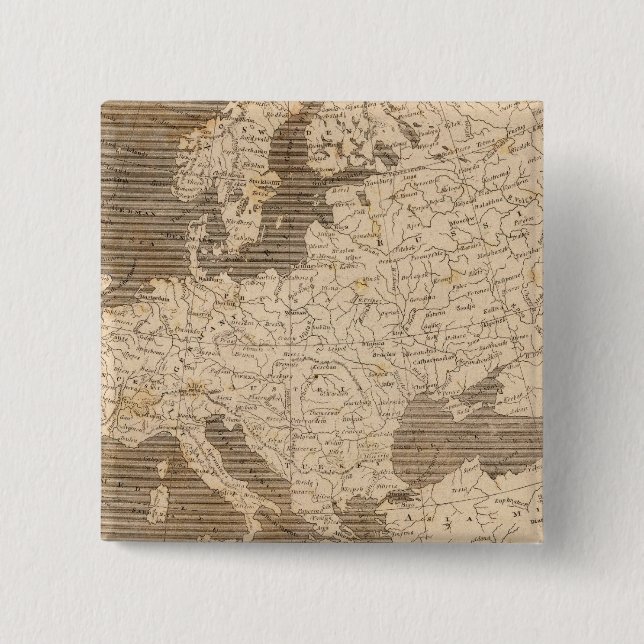 Chapa Cuadrada Mapa de Europa de Arrowsmith (Anverso)
