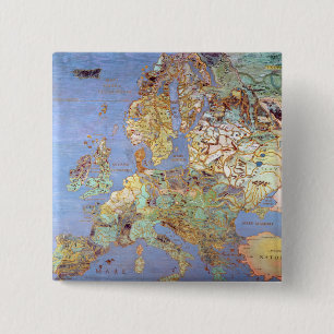 Chapa Cuadrada Mapa de Europa del siglo XVI