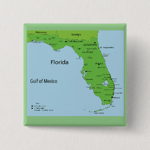 Chapa Cuadrada Mapa de FLORIDA USA