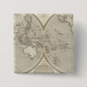 Chapa Cuadrada Mapa de globo