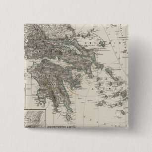 Chapa Cuadrada Mapa de Grecia de Stieler