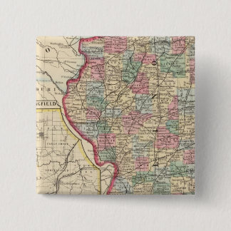 Chapa Cuadrada Mapa de Illinois de Mitchell