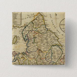 Chapa Cuadrada Mapa de Inglaterra y Gales