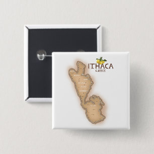 Chapa Cuadrada mapa de itaca grecia