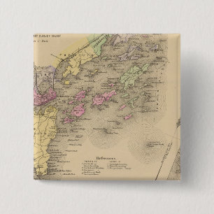 Chapa Cuadrada Mapa de la bahía de Casco