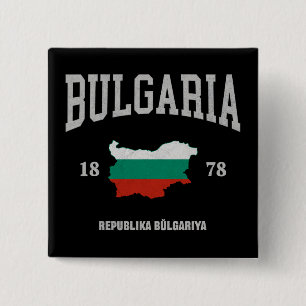 Chapa Cuadrada Mapa de la bandera de Bulgaria