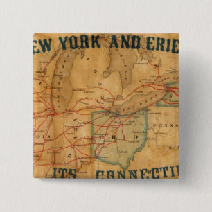 Chapa Cuadrada Mapa de la carretera ferroviaria de Nueva York y E