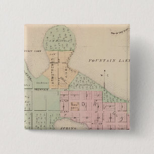 Chapa Cuadrada Mapa de la ciudad de Albert Lea, Minnesota