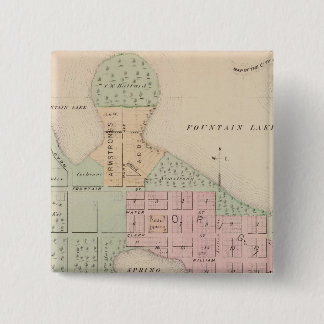 Chapa Cuadrada Mapa de la ciudad de Albert Lea, Minnesota