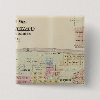 Chapa Cuadrada Mapa de la ciudad de Mankato, Minnesota
