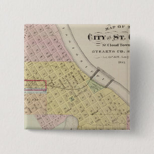 Chapa Cuadrada Mapa de la ciudad de St. Cloud, Minnesota