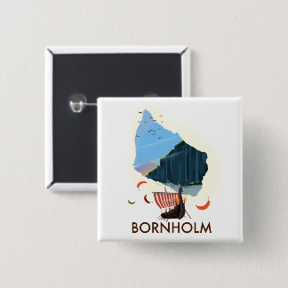 Chapa Cuadrada Mapa de la isla de Bornholm
