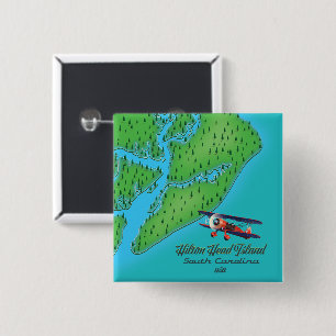 Chapa Cuadrada Mapa de la isla Hilton Head Carolina del Sur