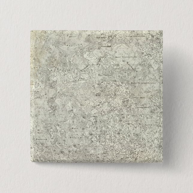 Chapa Cuadrada Mapa de la luna (Anverso)