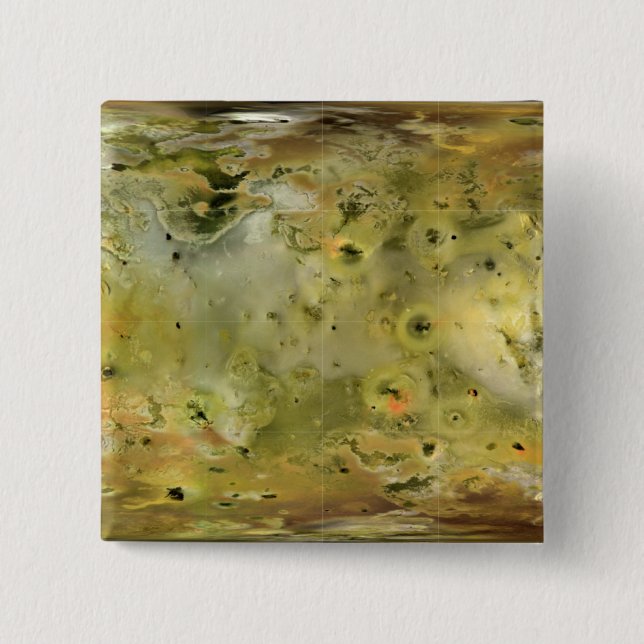 Chapa Cuadrada Mapa de la luna de Júpiter Lo (Anverso)