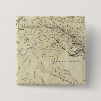 Chapa Cuadrada Mapa de la parte más habitada de Virginia