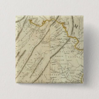 Chapa Cuadrada Mapa de la parte más habitada de Virginia, NJ. PA