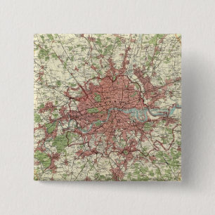 Chapa Cuadrada Mapa de la región de Londres