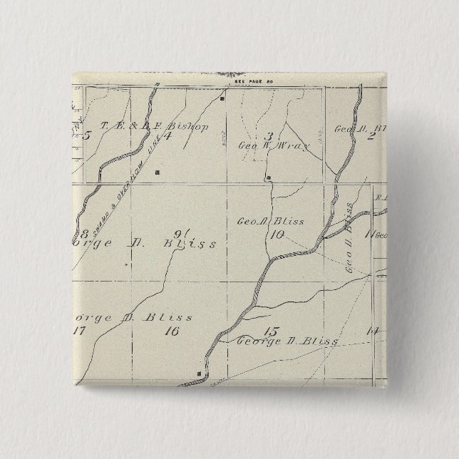 Chapa Cuadrada Mapa de la sección del condado de Tulare R25S (Anverso)