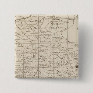 Chapa Cuadrada Mapa de la sede de la guerra en Francia 2