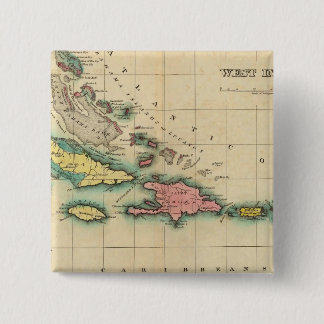 Chapa Cuadrada Mapa De Las Indias Occidentales