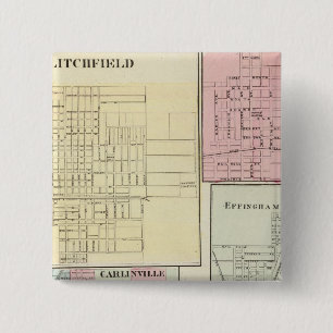 Chapa Cuadrada Mapa de Litchfield, Carlinsville, Salem