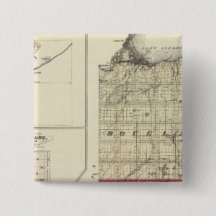 Chapa Cuadrada Mapa de los condados de Douglas y Burnett