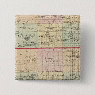 Chapa Cuadrada Mapa de los condados de Racine y Kenosha