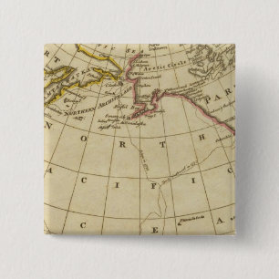 Chapa Cuadrada Mapa de los descubrimientos realizados por Cook y
