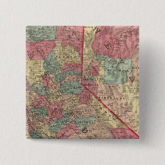 Chapa Cuadrada Mapa de los estados de California y Nevada