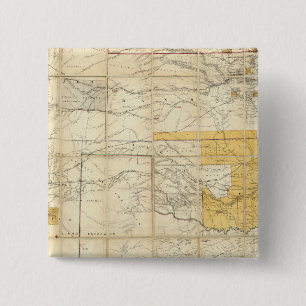 Chapa Cuadrada Mapa De Los Estados De Kansas Y Texas