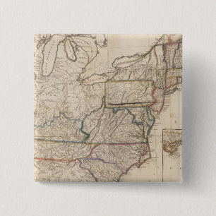 Chapa Cuadrada Mapa de los Estados Unidos