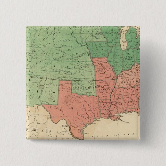 Chapa Cuadrada Mapa de los Estados Unidos 2 (Anverso)