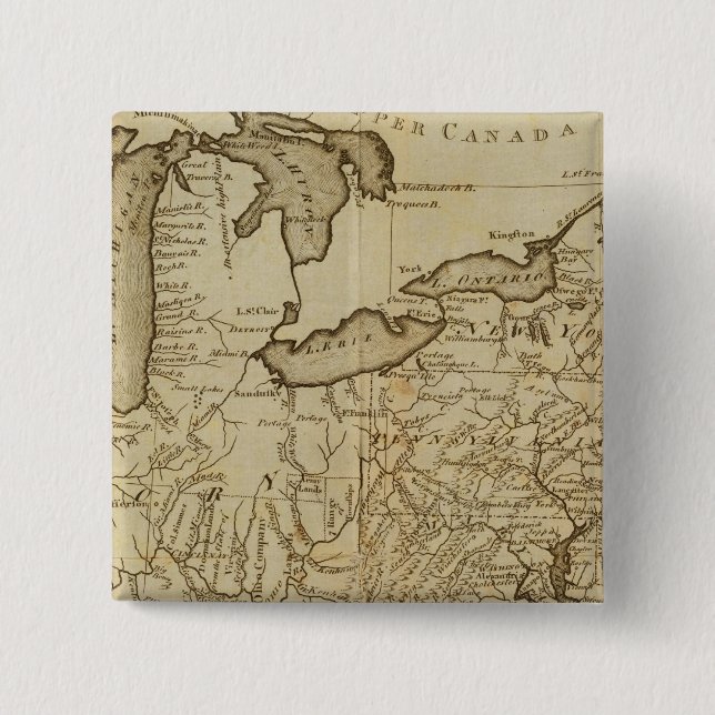 Chapa Cuadrada Mapa de los Estados Unidos 3 (Anverso)