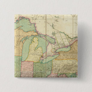 Chapa Cuadrada Mapa de los Estados Unidos 6