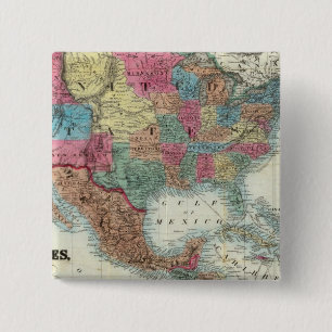 Chapa Cuadrada Mapa De Los Estados Unidos, Canadá, México