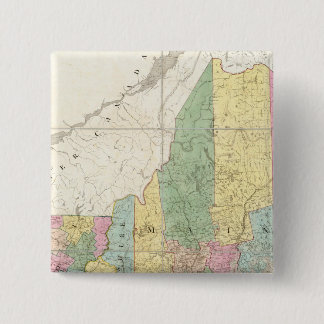 Chapa Cuadrada Mapa de Maine, New Hampshire, Vermont