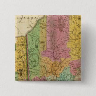 Chapa Cuadrada Mapa de Maine New Hampshire y Vermont