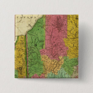 Chapa Cuadrada Mapa de Maine, New Hampshire y Vermont
